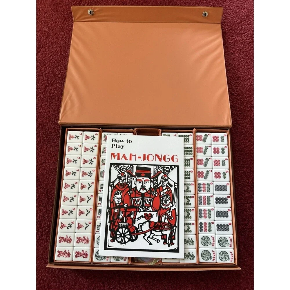 Lightweight Travel-Sized American Mahjong Set with 166 Tiles and Accessories